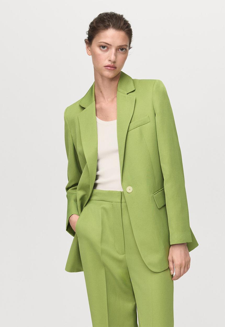 MANGO - Trousers apple - green