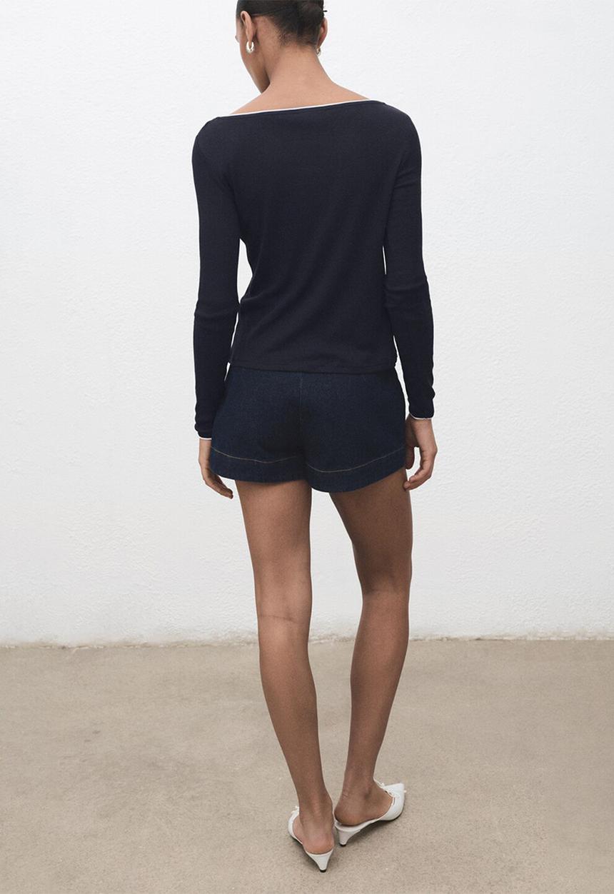 MANGO - Camiseta janet - midnight navy