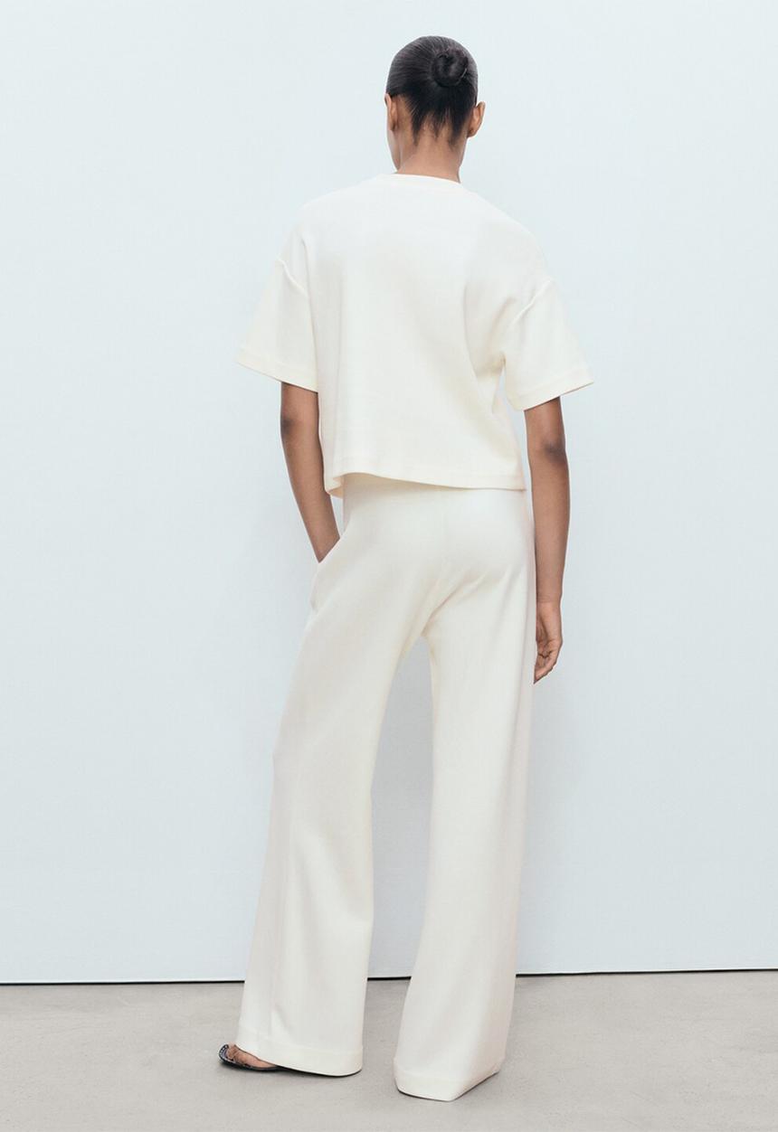 MANGO - Trousers pico  -  light beige