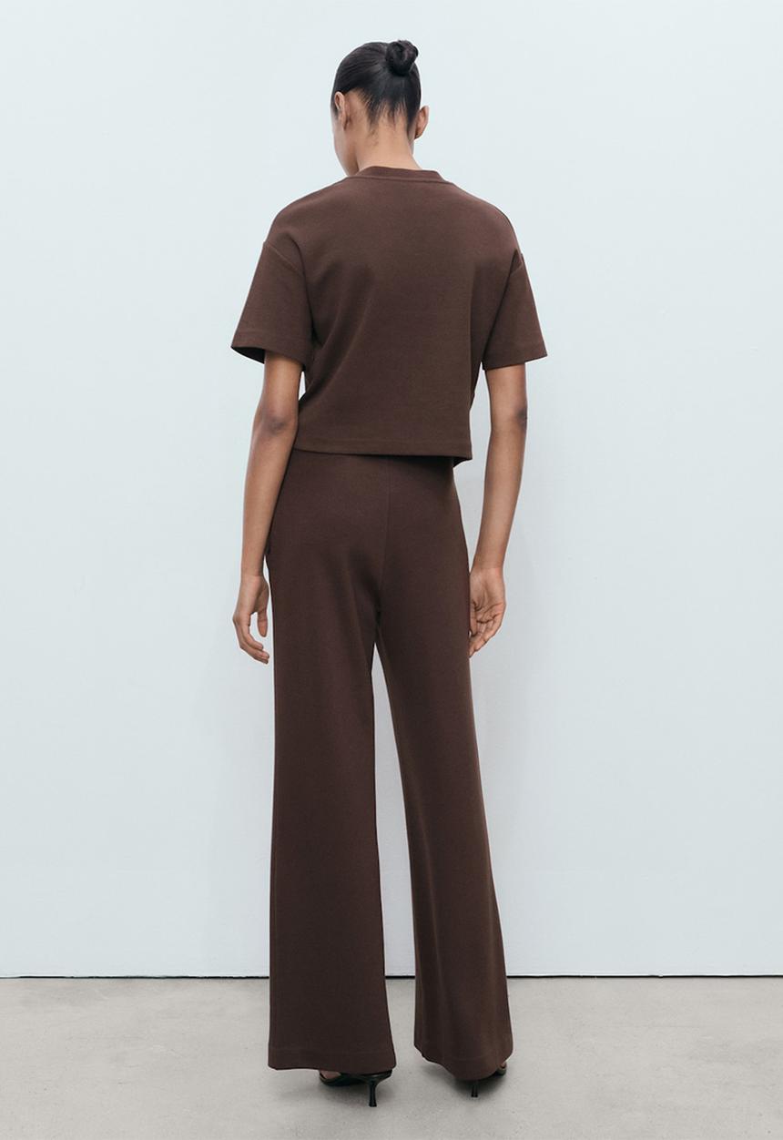 MANGO - Trousers pico  -  brown