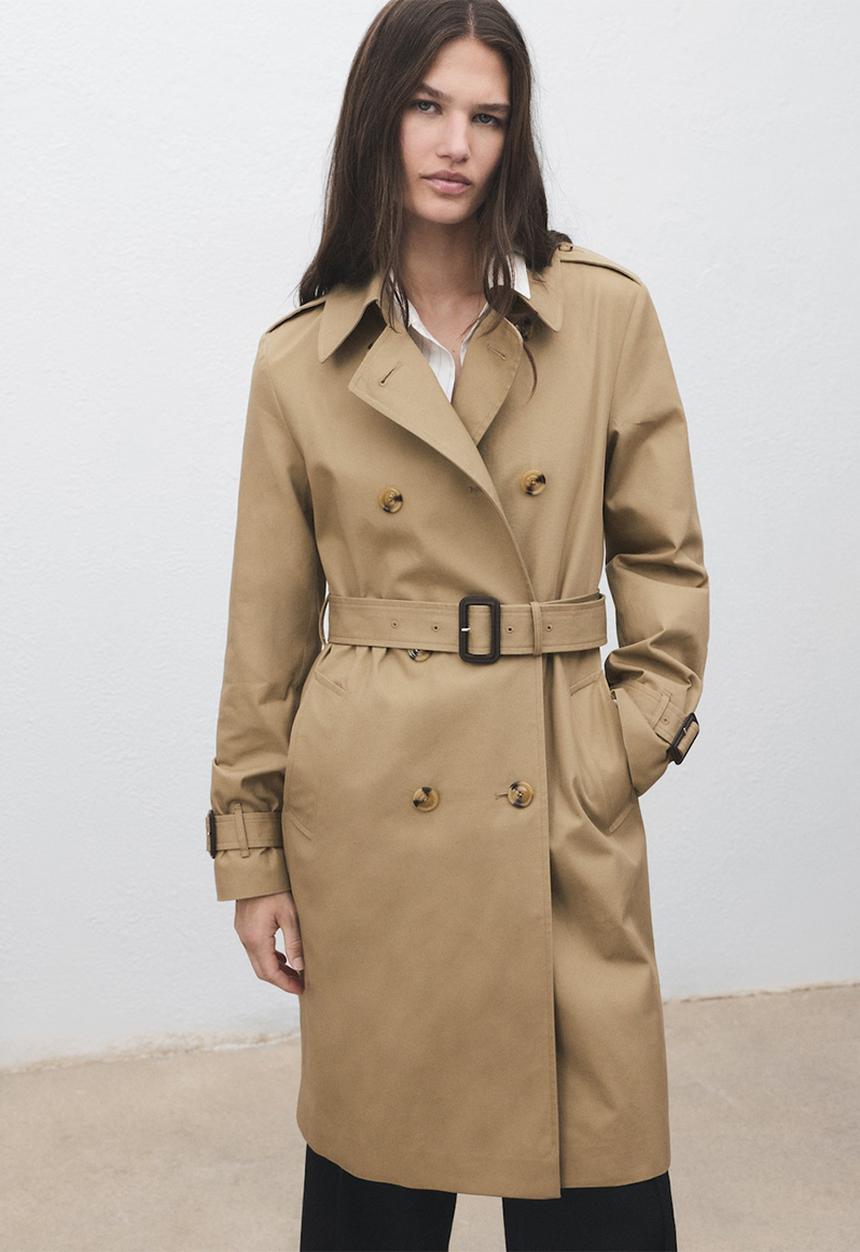 MANGO - Trench polana - light beige