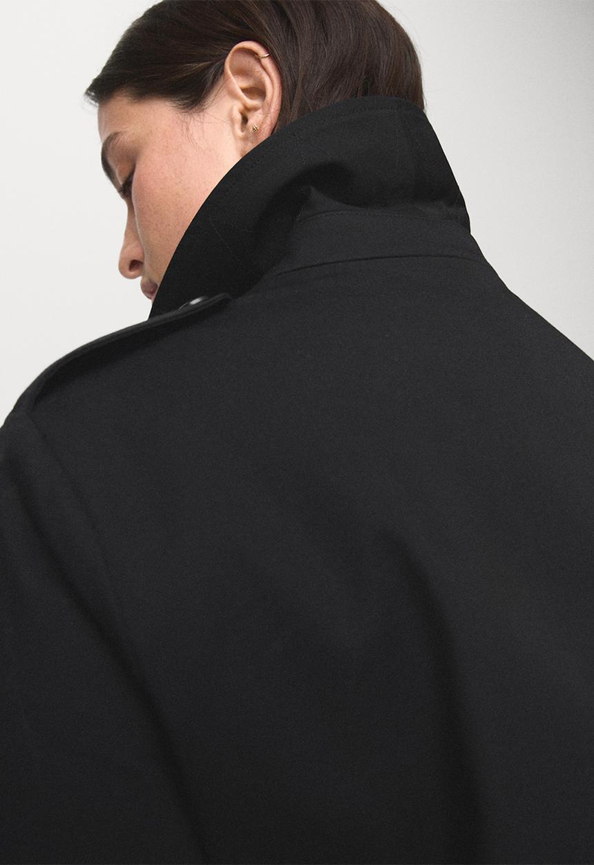MANGO - Trench polana - black