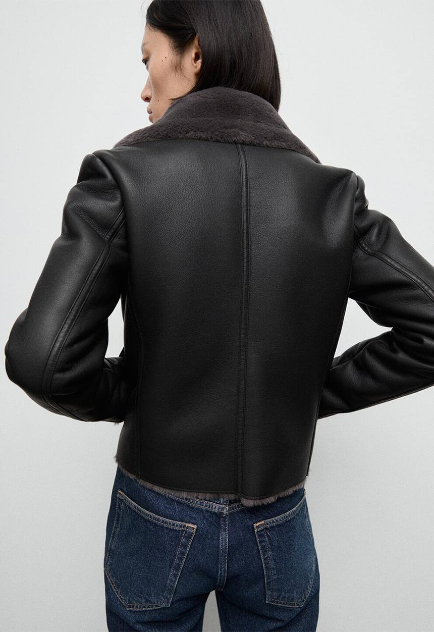 MANGO - Chaqueta cadi - black