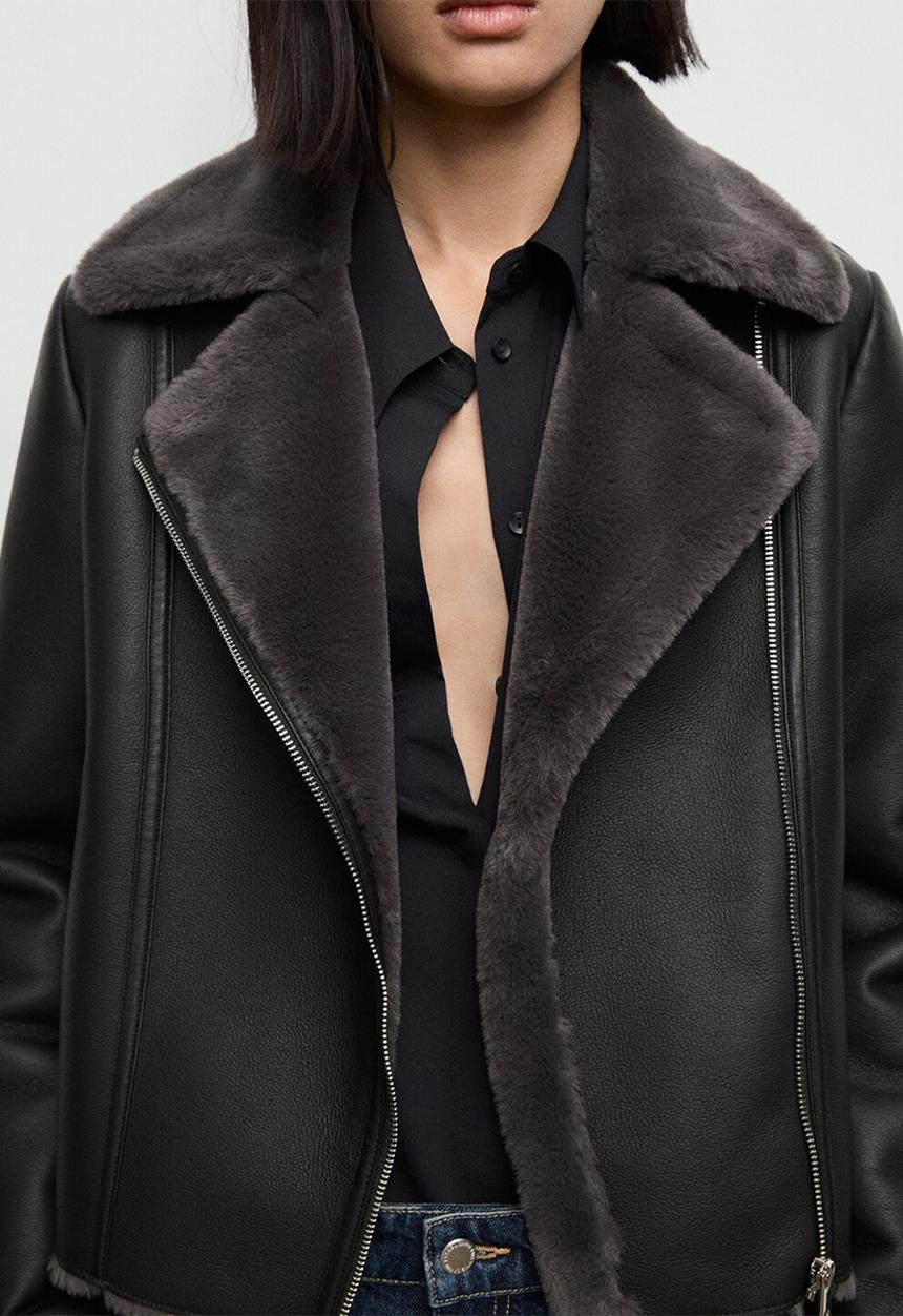 MANGO - Chaqueta cadi - black