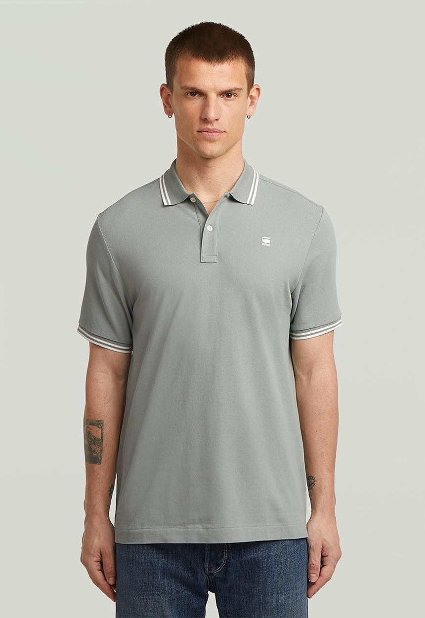 G-STAR - Dunda slim stripe polo s\s - iceberg green