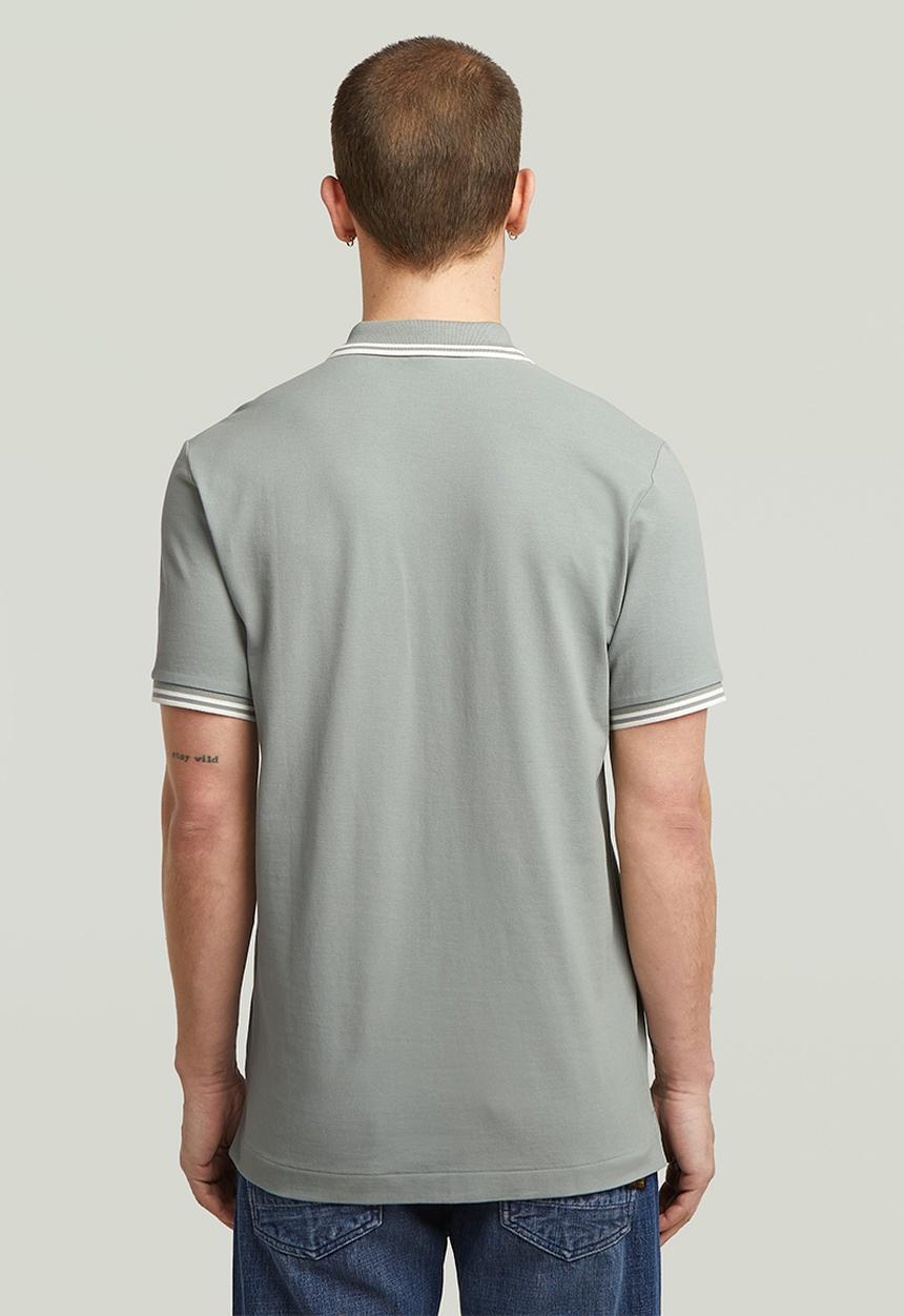 G-STAR - Dunda slim stripe polo s\s - iceberg green