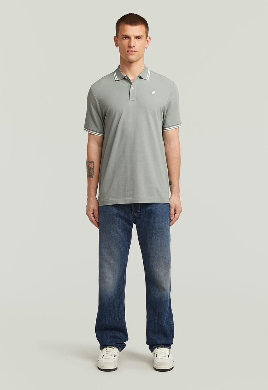 G-STAR - Dunda slim stripe polo s\s - iceberg green