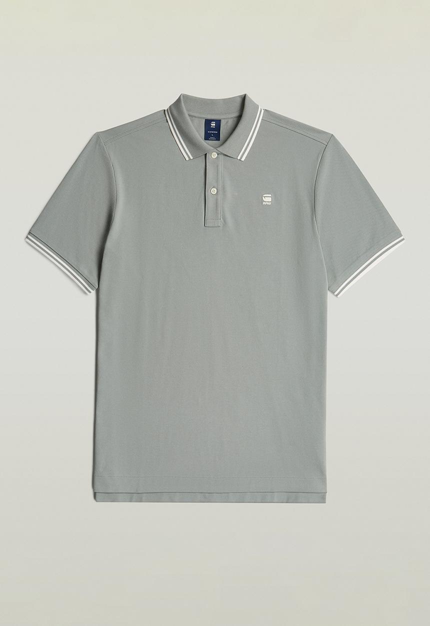 G-STAR - Dunda slim stripe polo s\s - iceberg green