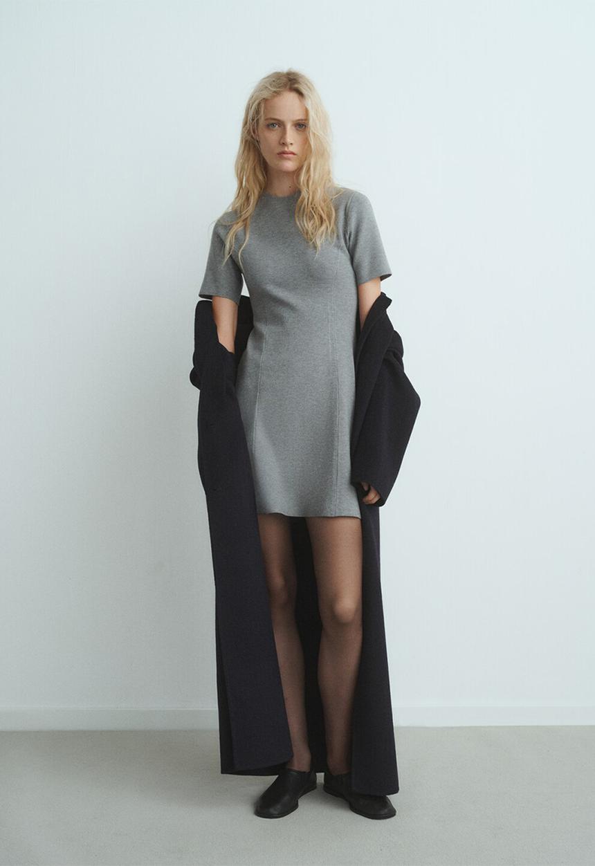 MANGO - Vestido domino - medium gray