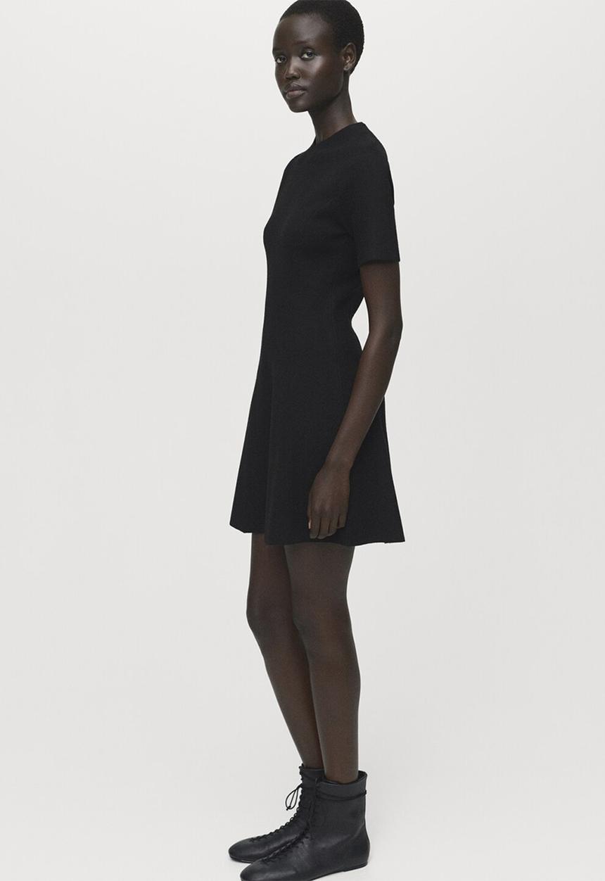 MANGO - Vestido domino - black