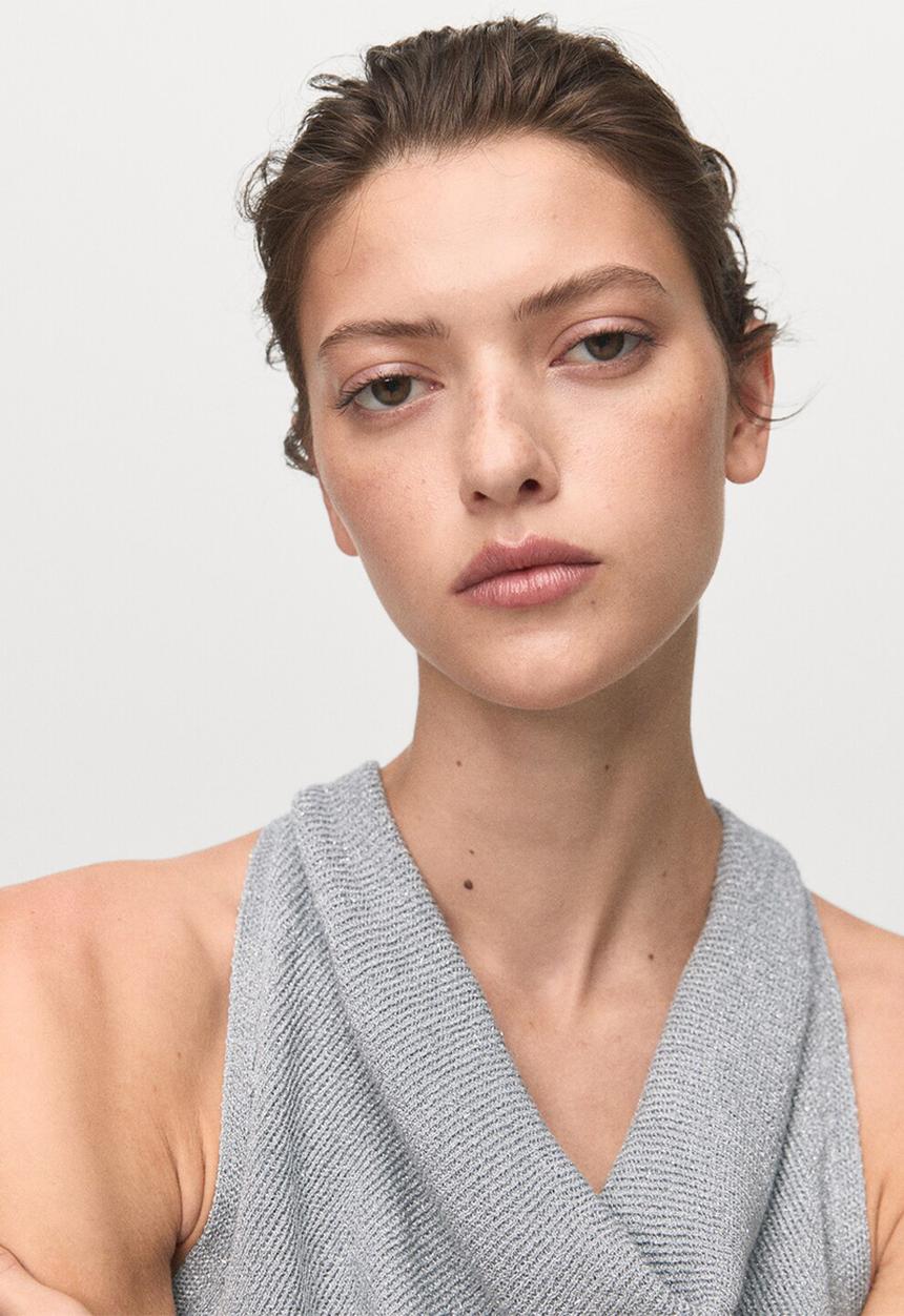 MANGO - Top lilius - silver