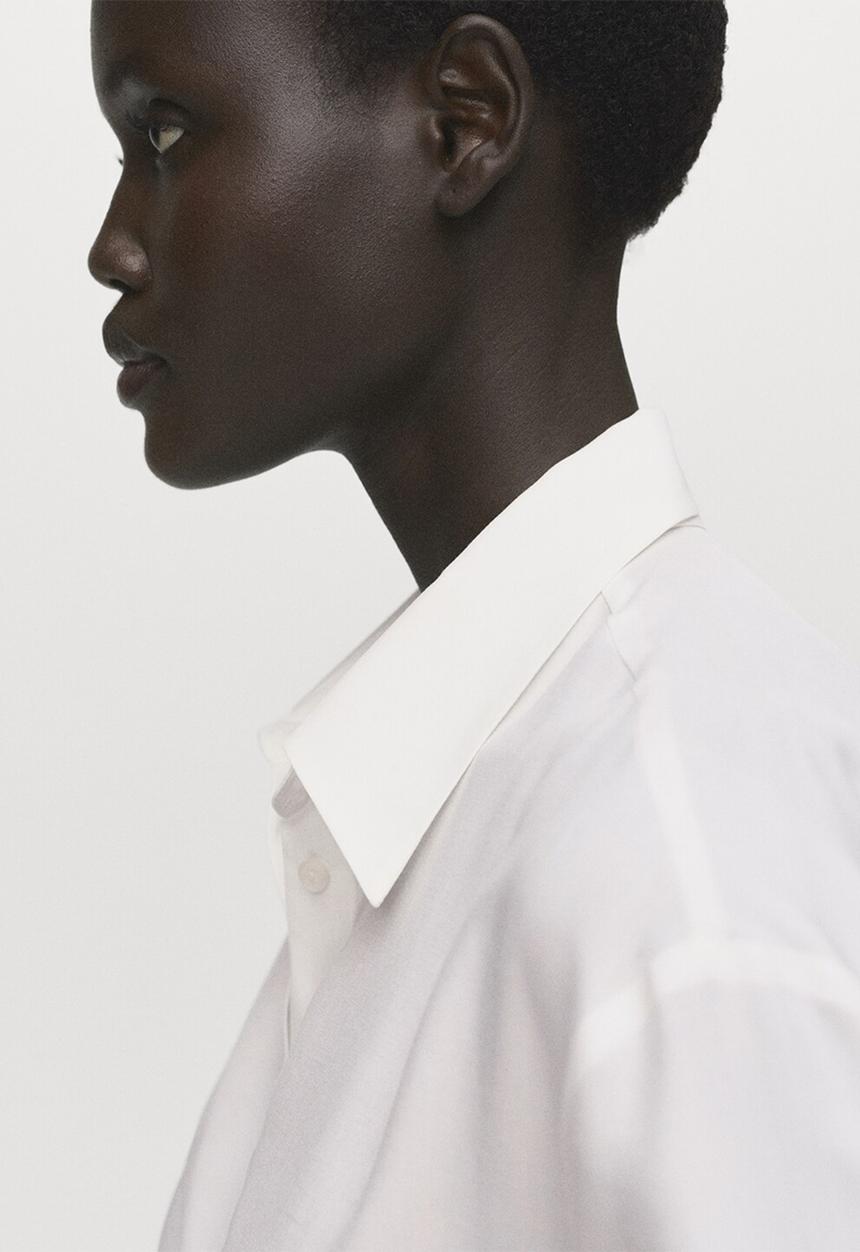 MANGO - Camisa lima - natural