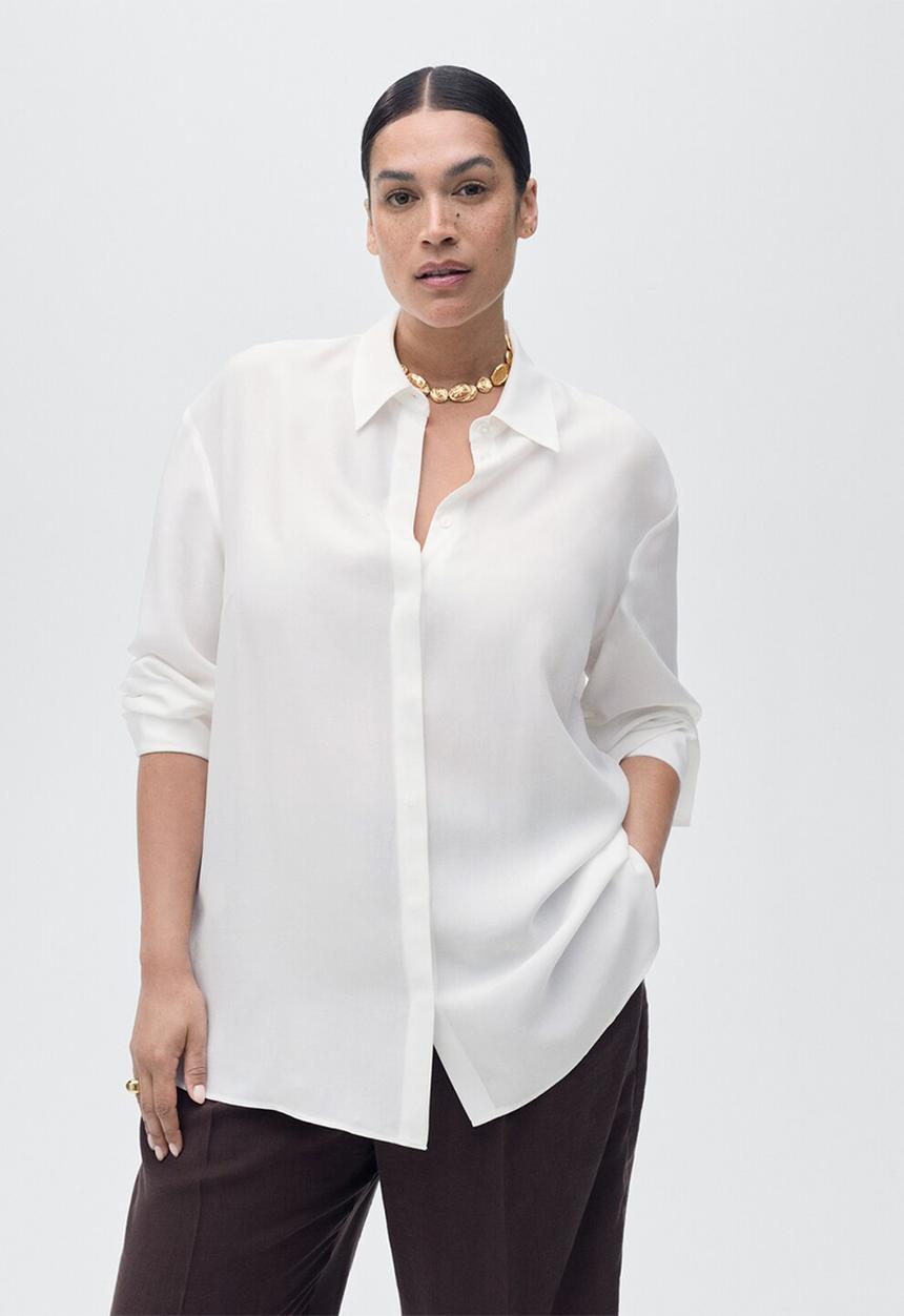 MANGO - Camisa lima - natural