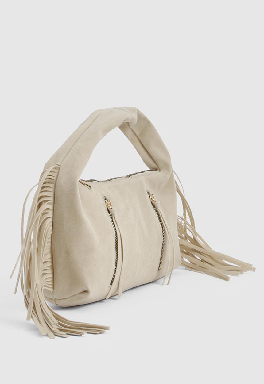 boohoo - Faux suede slouchy grab bag - ecru