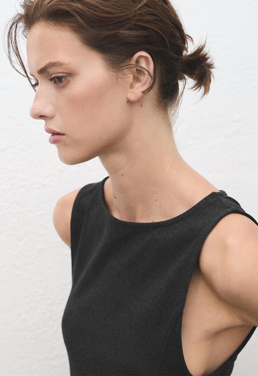 MANGO - Dress memphis  - gray