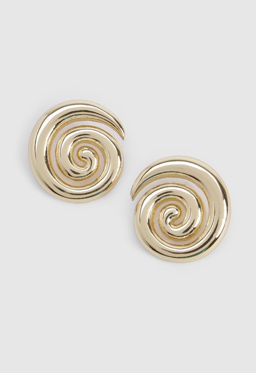 boohoo - Spiral stud earrings - gold