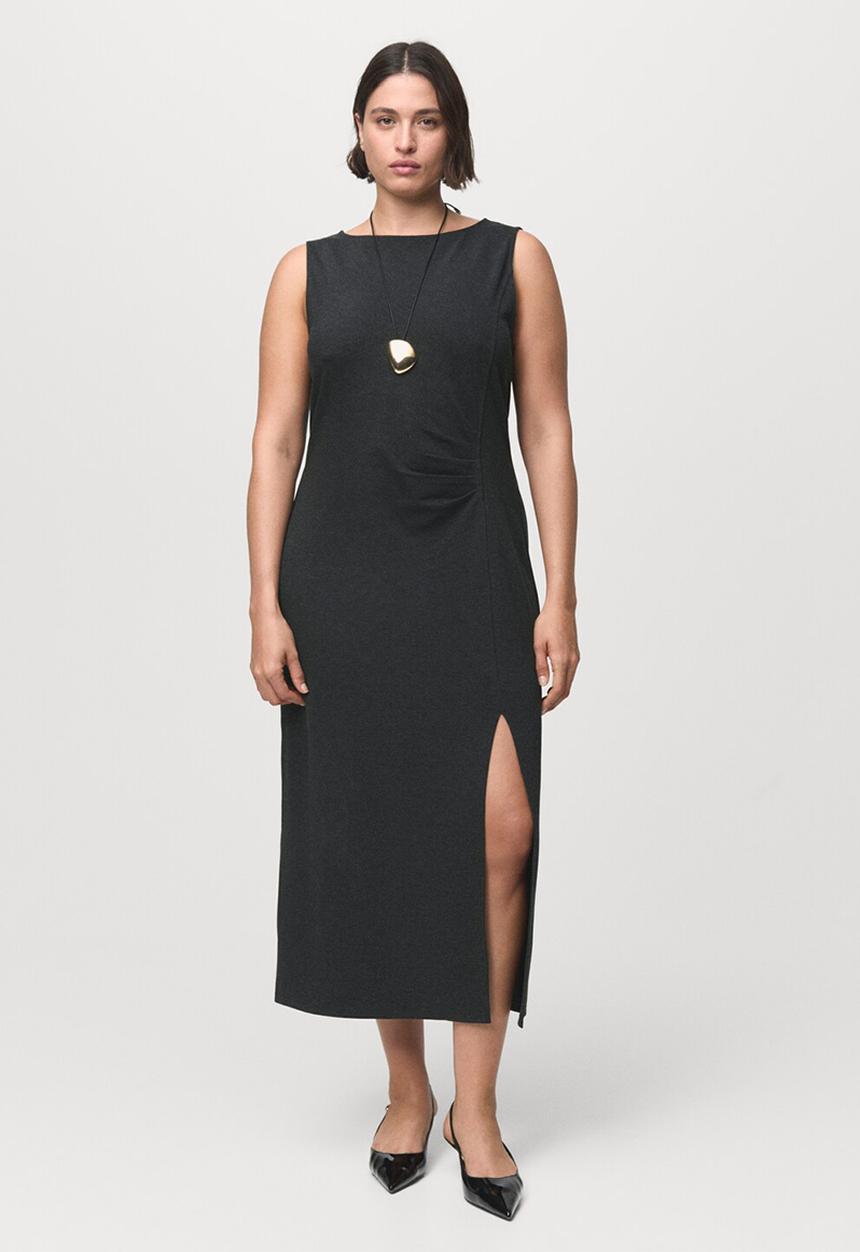 MANGO - Dress memphis  - gray