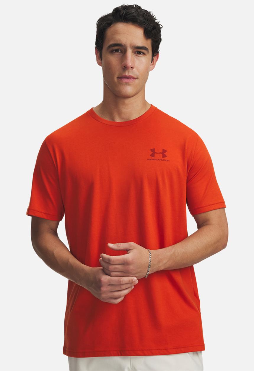 Under Armour - UA M SPORTSTYLE LC SS - Surplus Orange /  / Cinna Red