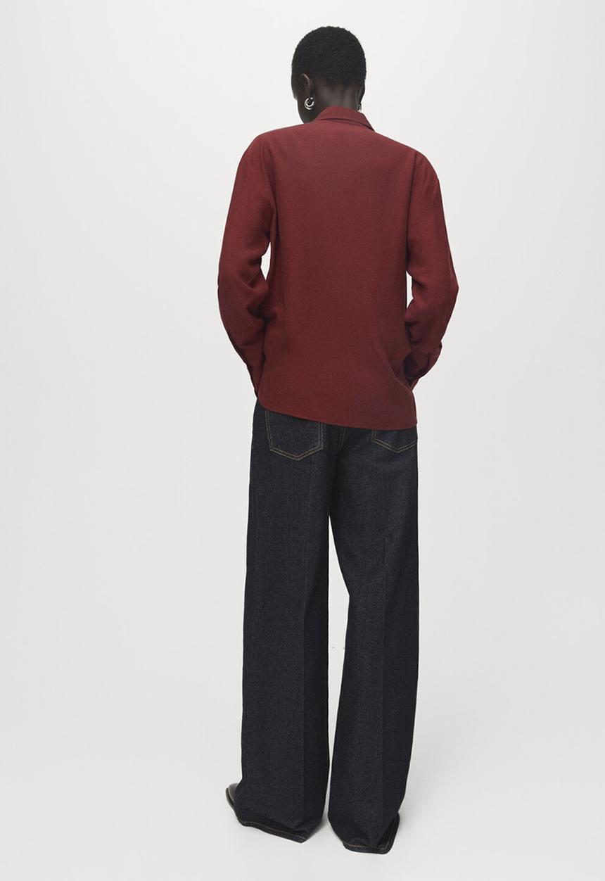 MANGO - Camisa lima - dark red