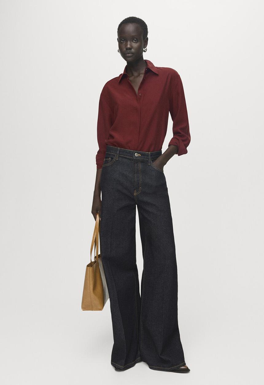 MANGO - Camisa lima - dark red