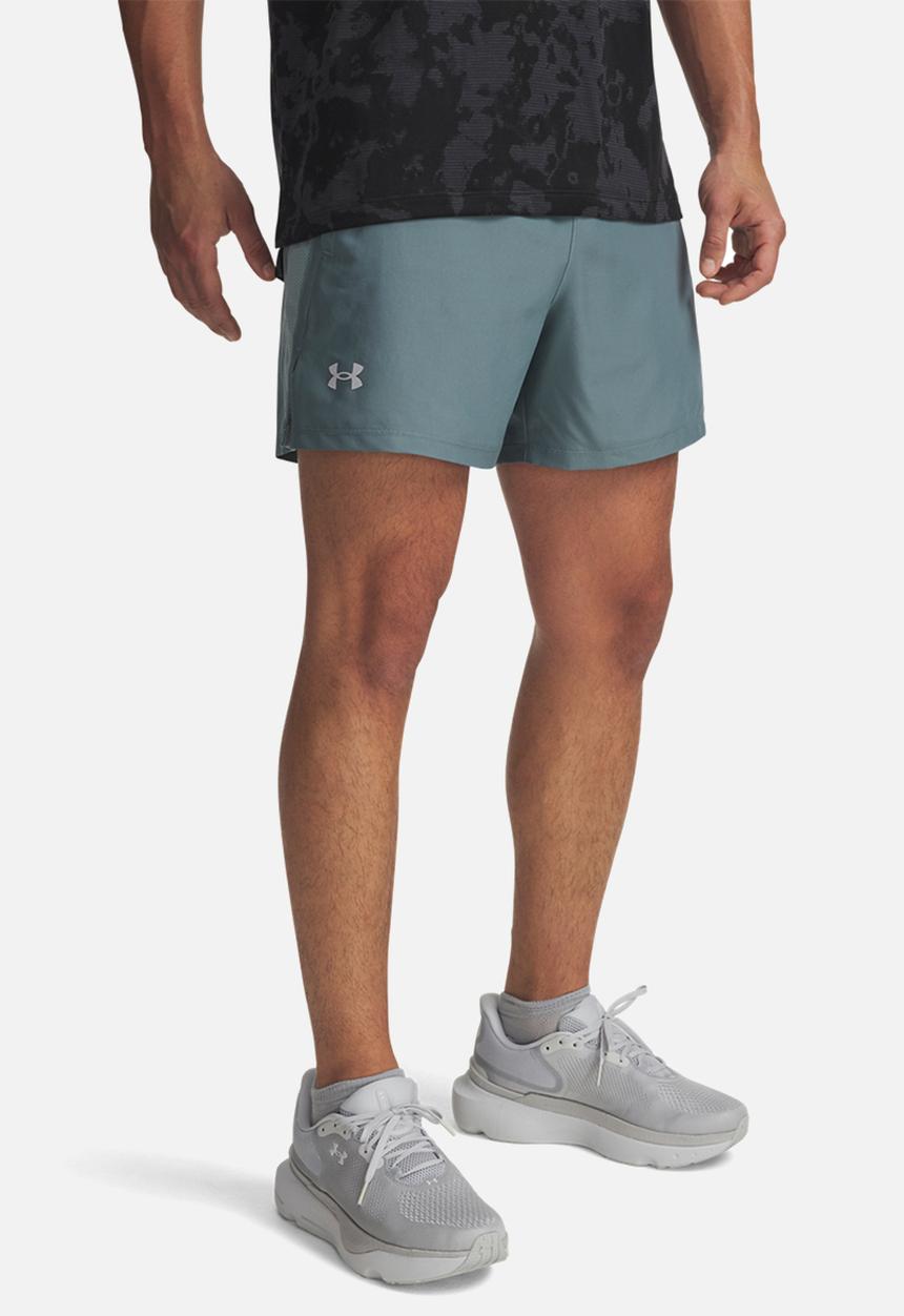 Under Armour - UA LAUNCH 5'' SHORTS - Jasper Blue / Serpentine / Reflective