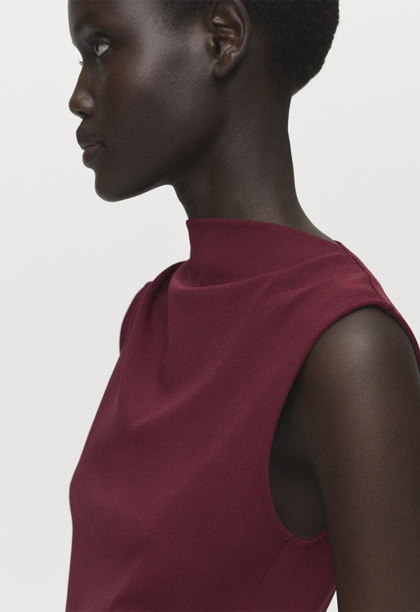 MANGO - Dress belle -  dark red