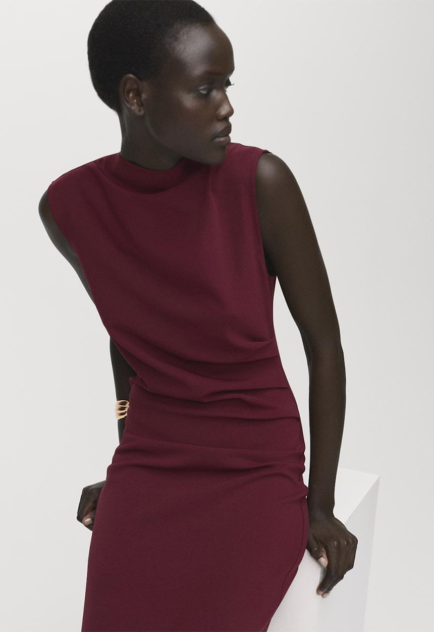 MANGO - Dress belle -  dark red