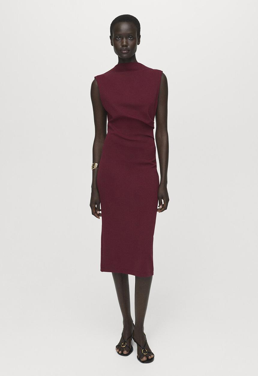 MANGO - Dress belle -  dark red
