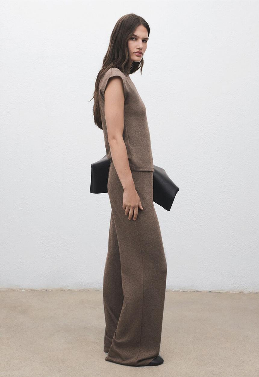 MANGO - Trousers michi - light brown