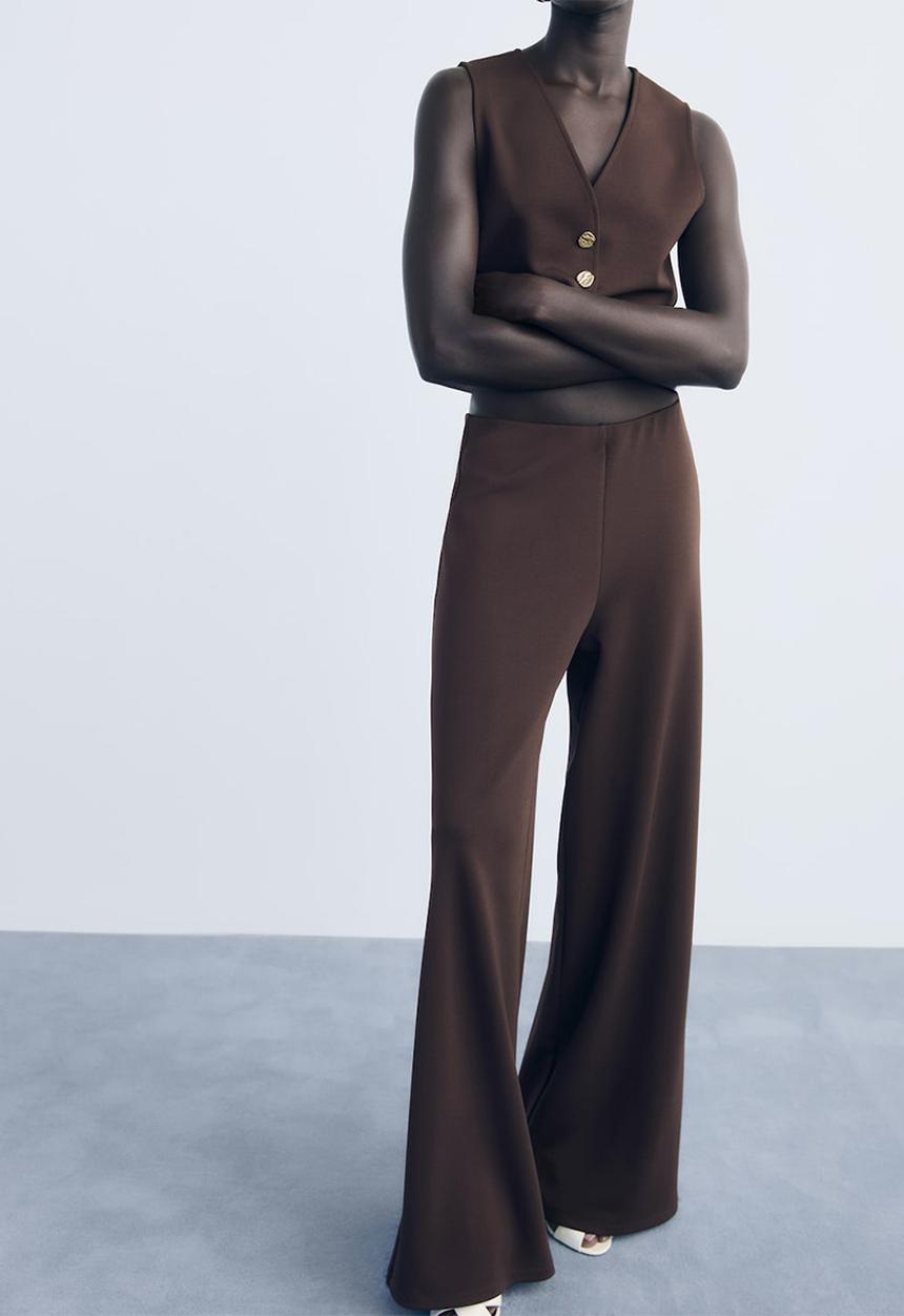 MANGO - Trousers salve -  brown