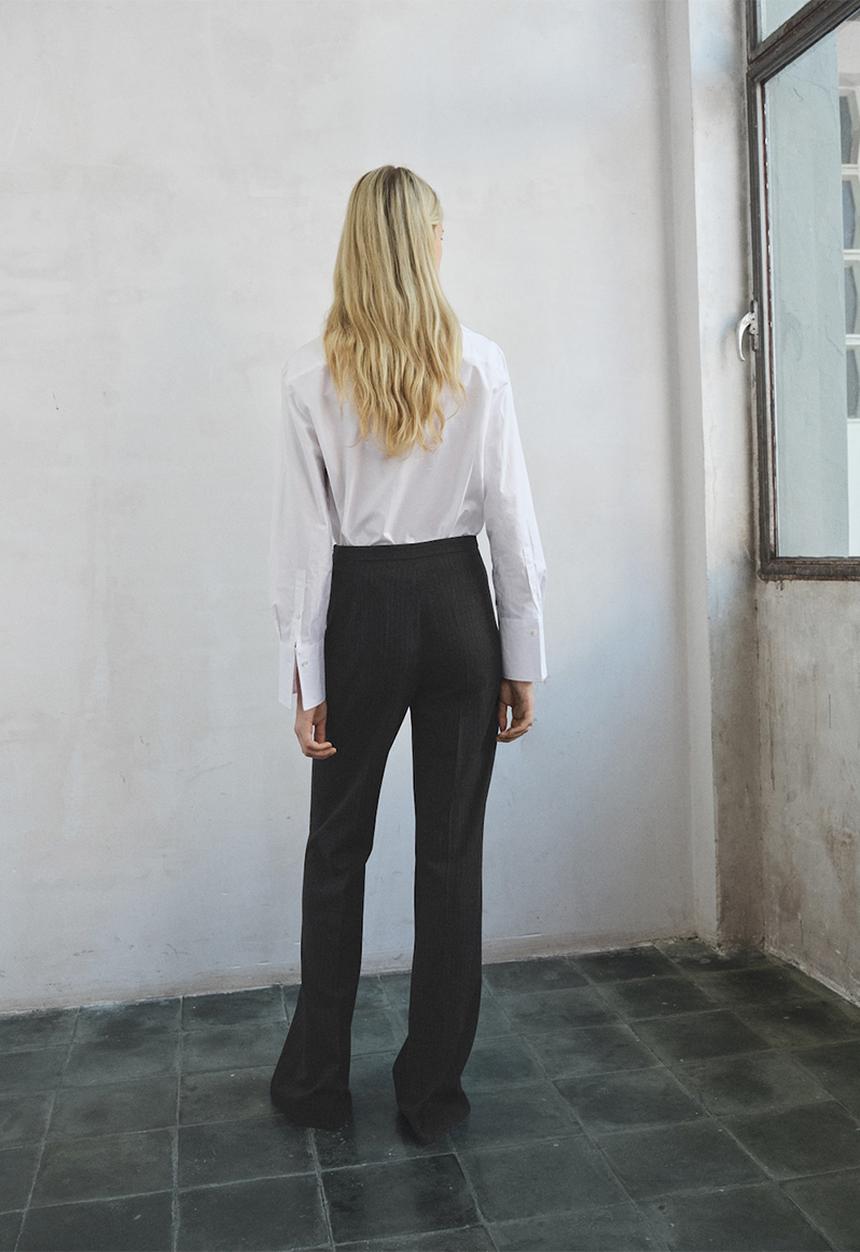 MANGO - Trousers irise -  dark grey