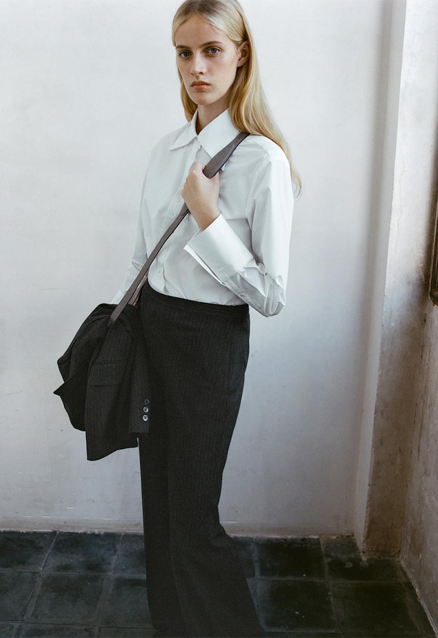 MANGO - Trousers irise -  dark grey