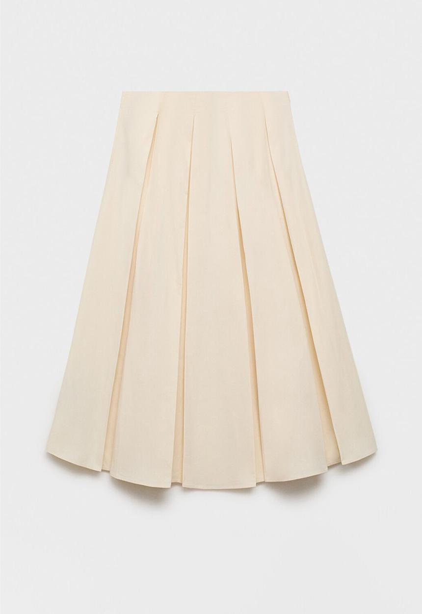 MANGO - Skirt patri  -  light beige