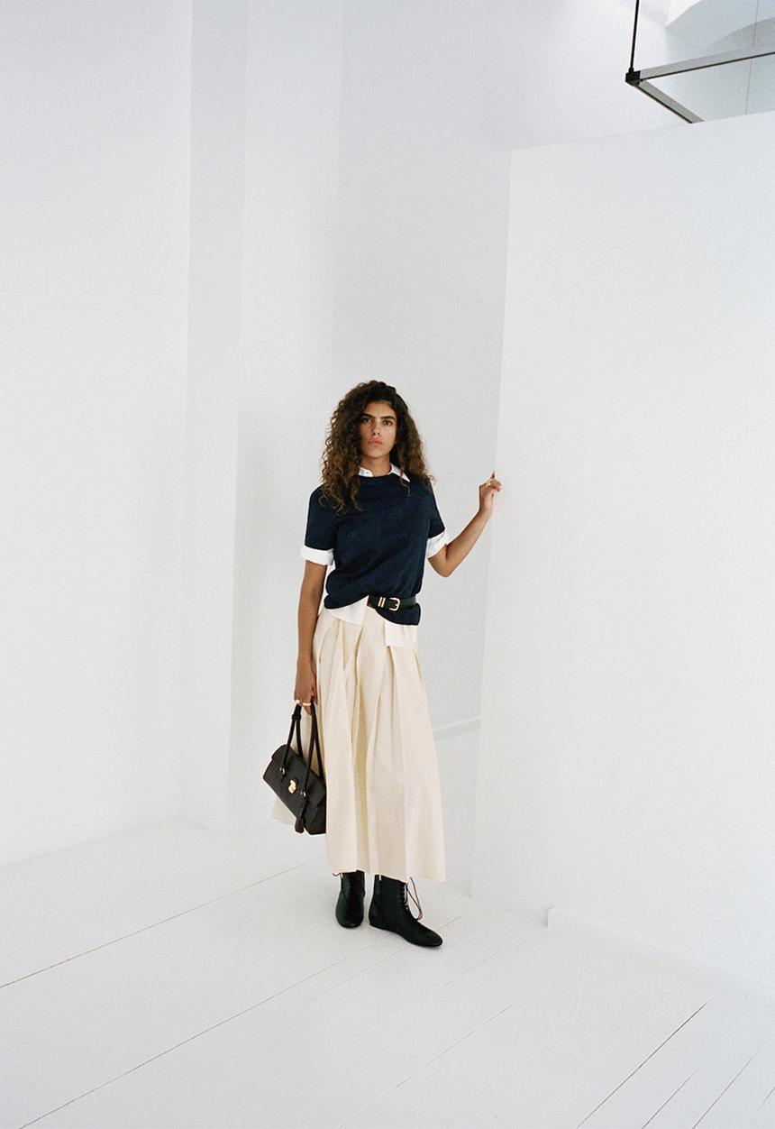 MANGO - Skirt patri  -  light beige