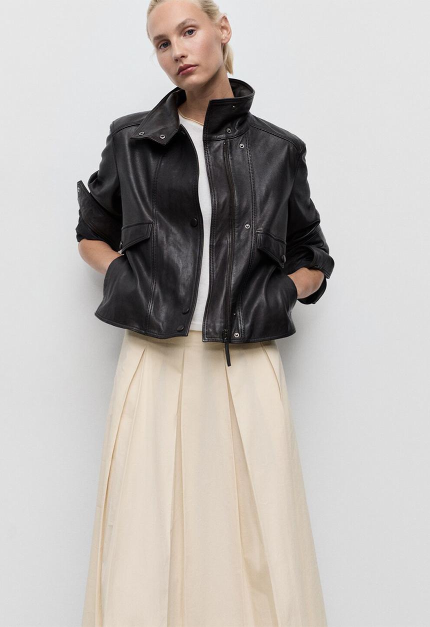 MANGO - Skirt patri  -  light beige