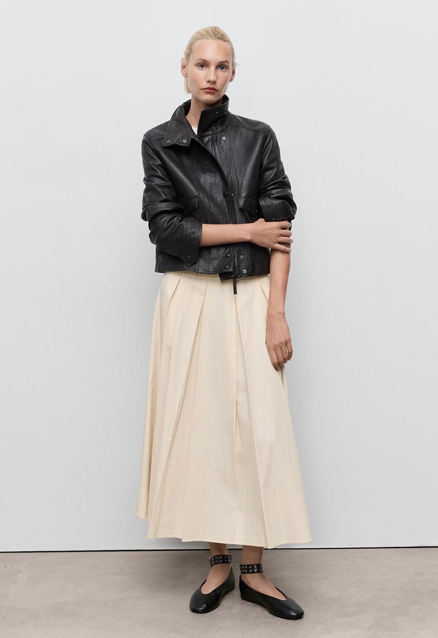 MANGO - Skirt patri  -  light beige