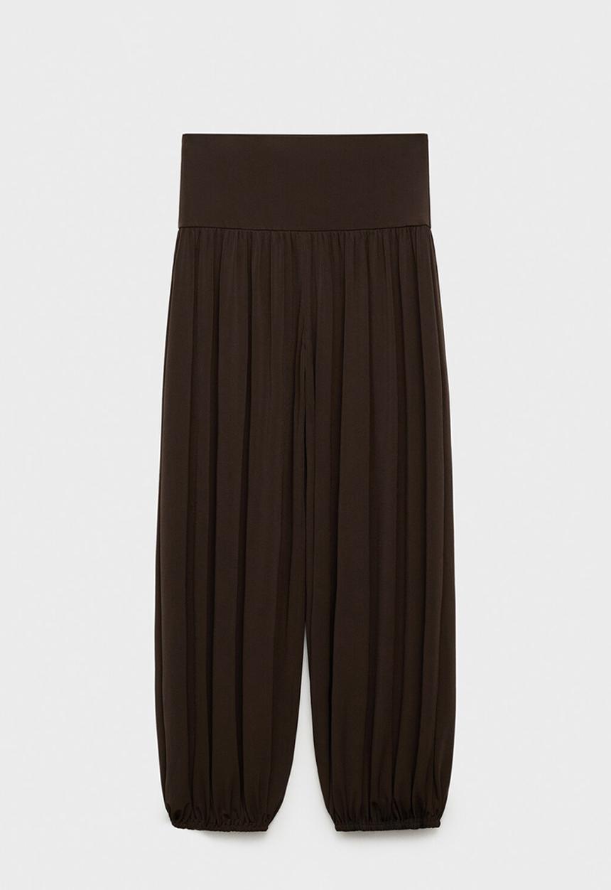 MANGO - Trousers dina -  brown
