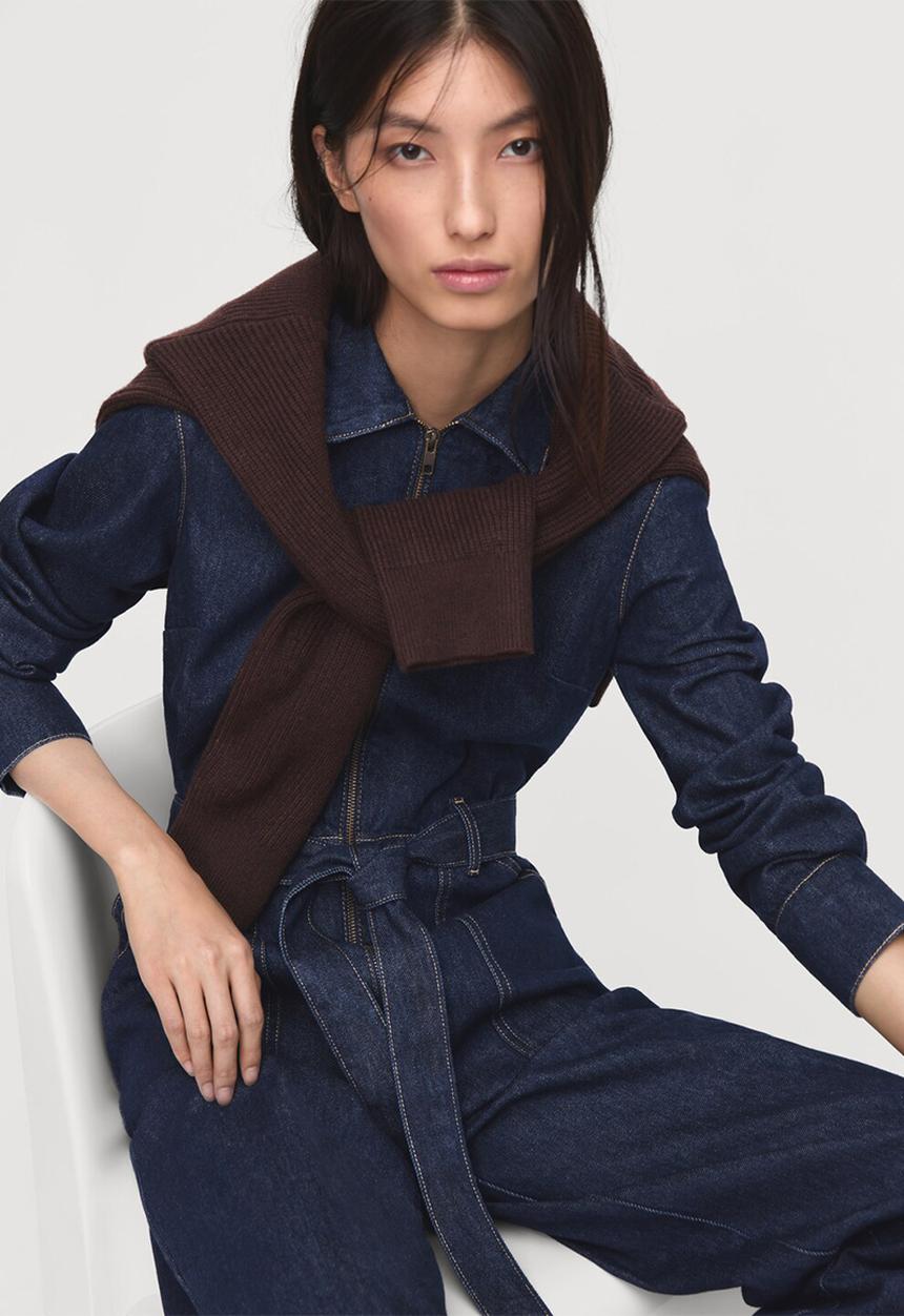 MANGO - Jumpsuit norma  - open blue