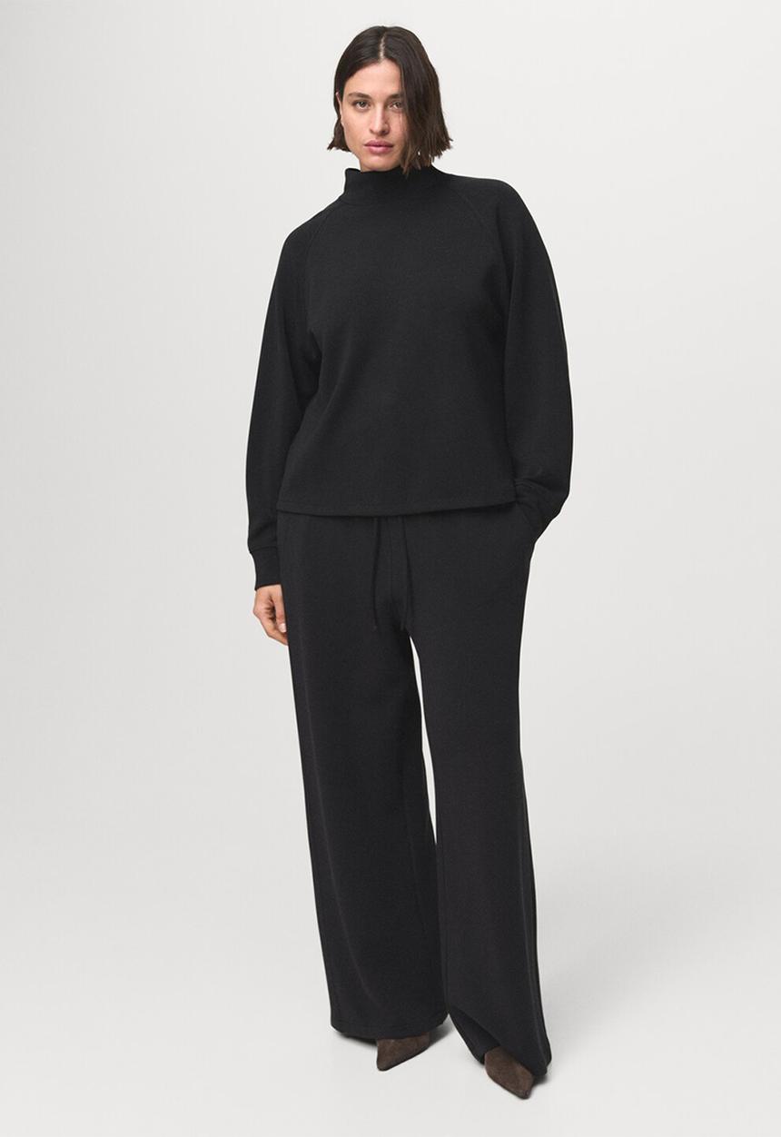 MANGO - Trousers nei  -  black
