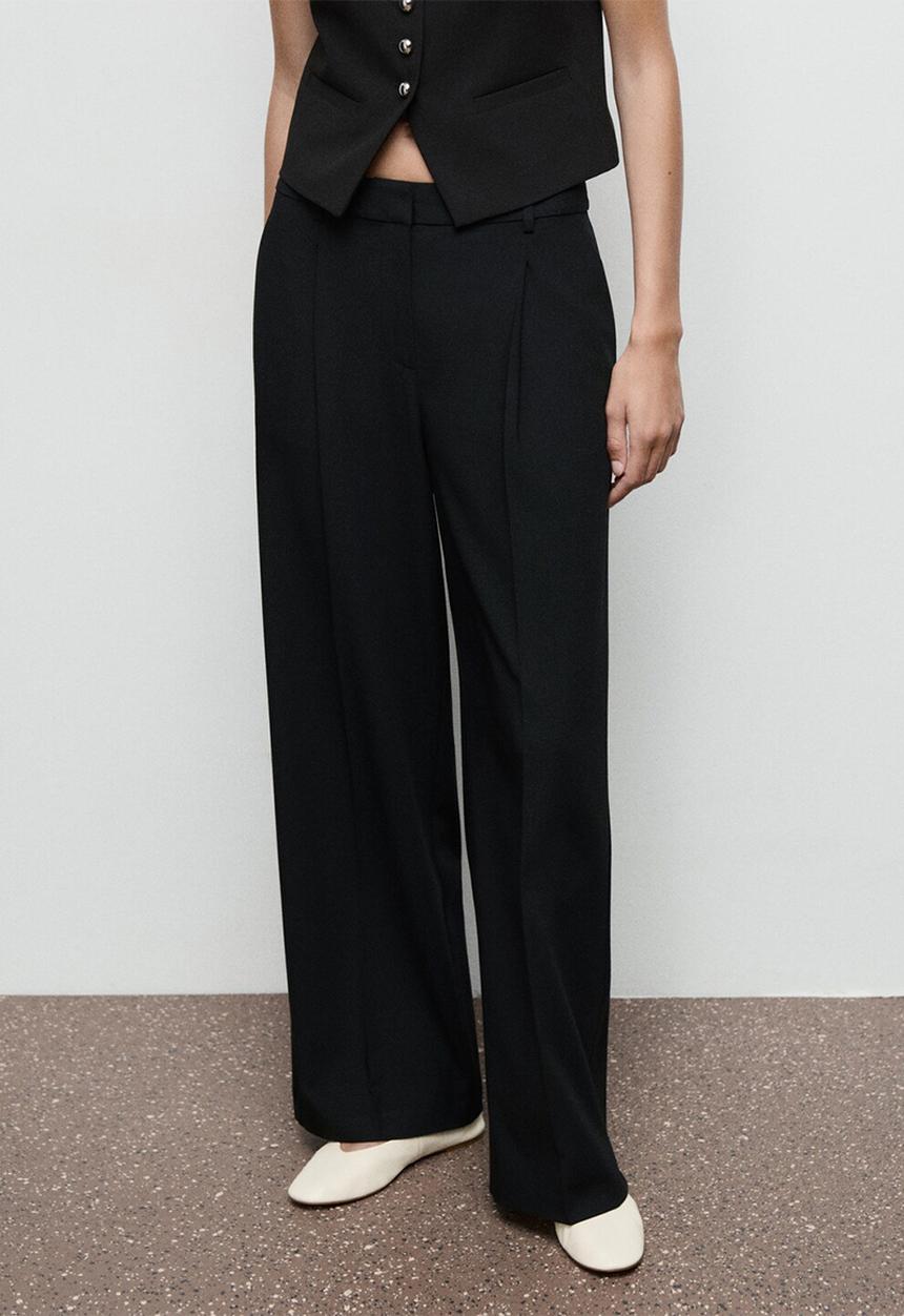 MANGO - Trousers gabo  -  black