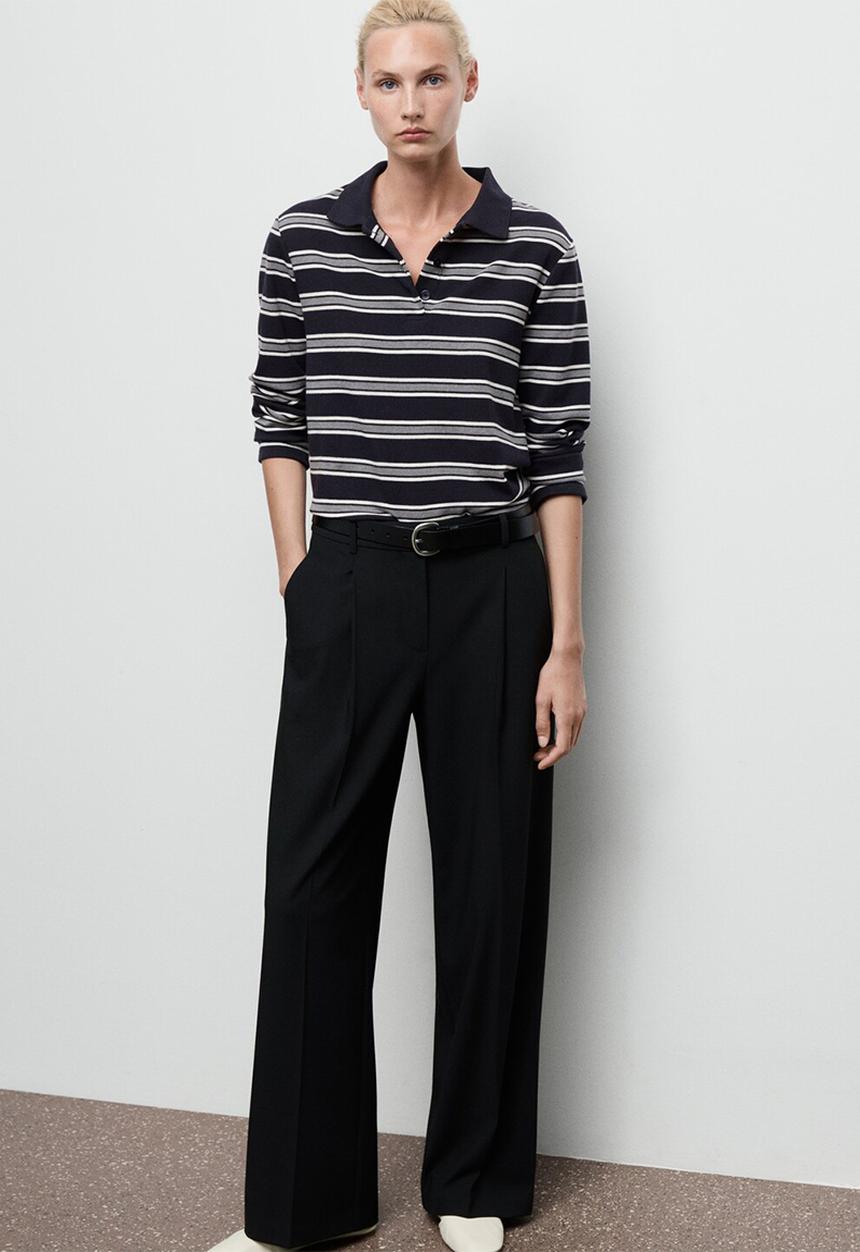 MANGO - Trousers gabo  -  black