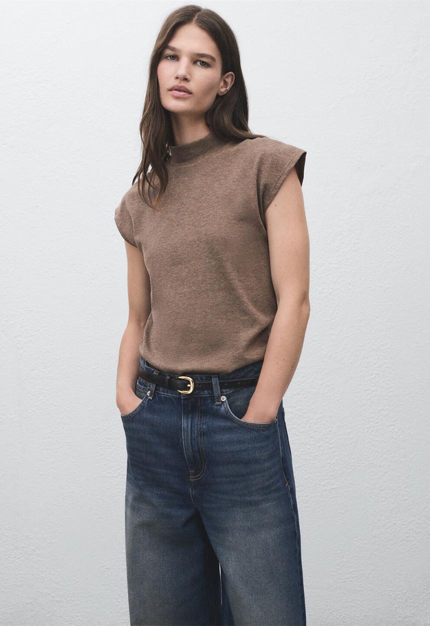 MANGO - Camiseta michi - light brown