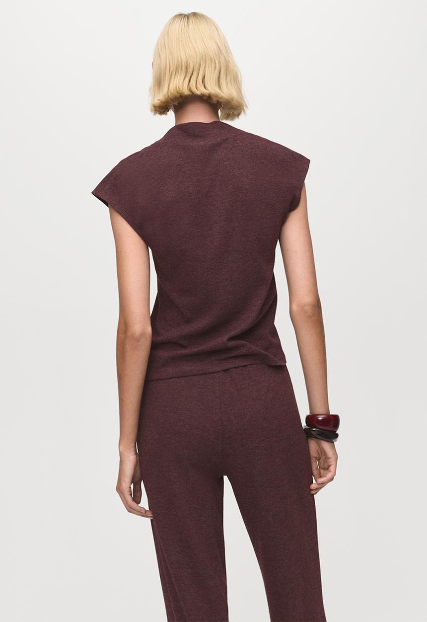 MANGO - Camiseta michi - dark red