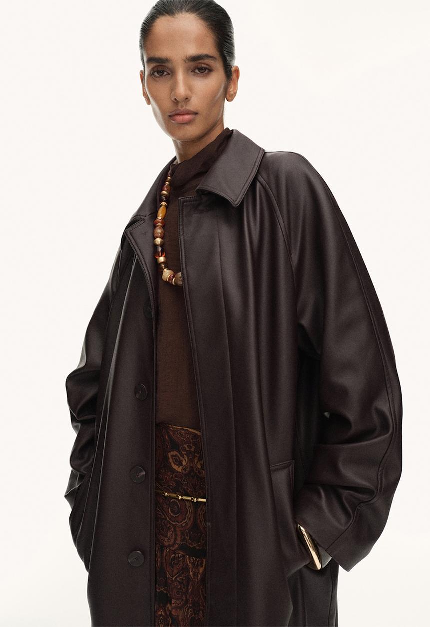 MANGO - Trench taylor - dark brown