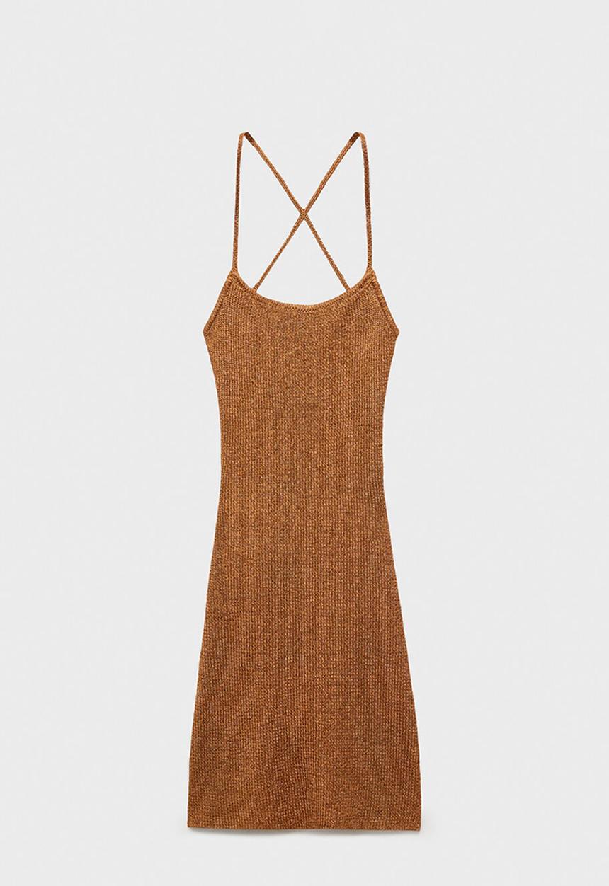 MANGO - Dress Laceup - Rust/Copper