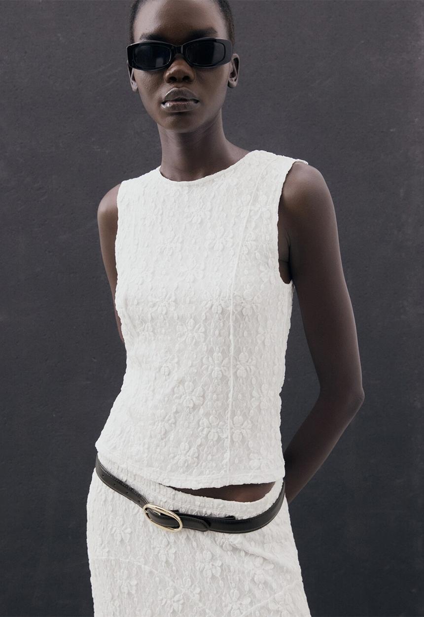 MANGO - Skirt jamaica  -  white