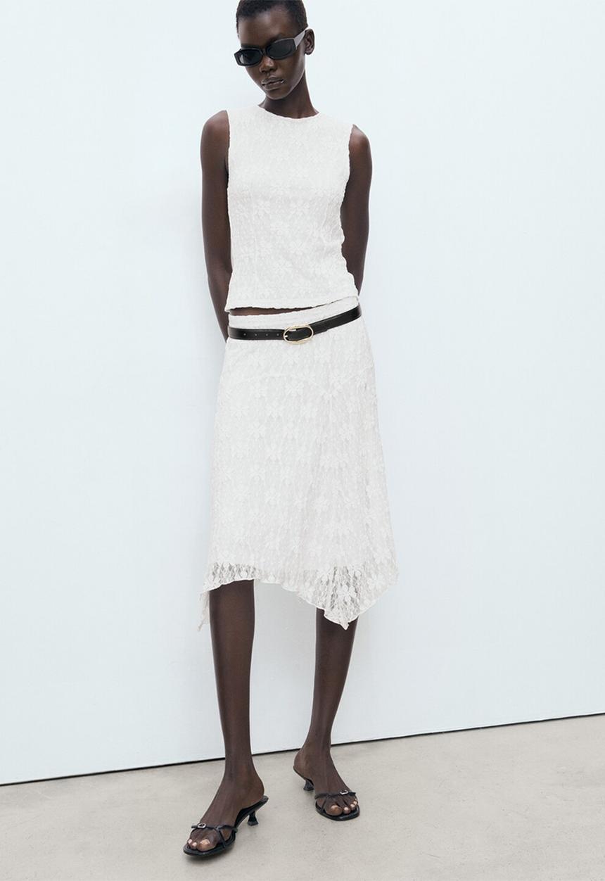 MANGO - Skirt jamaica  -  white
