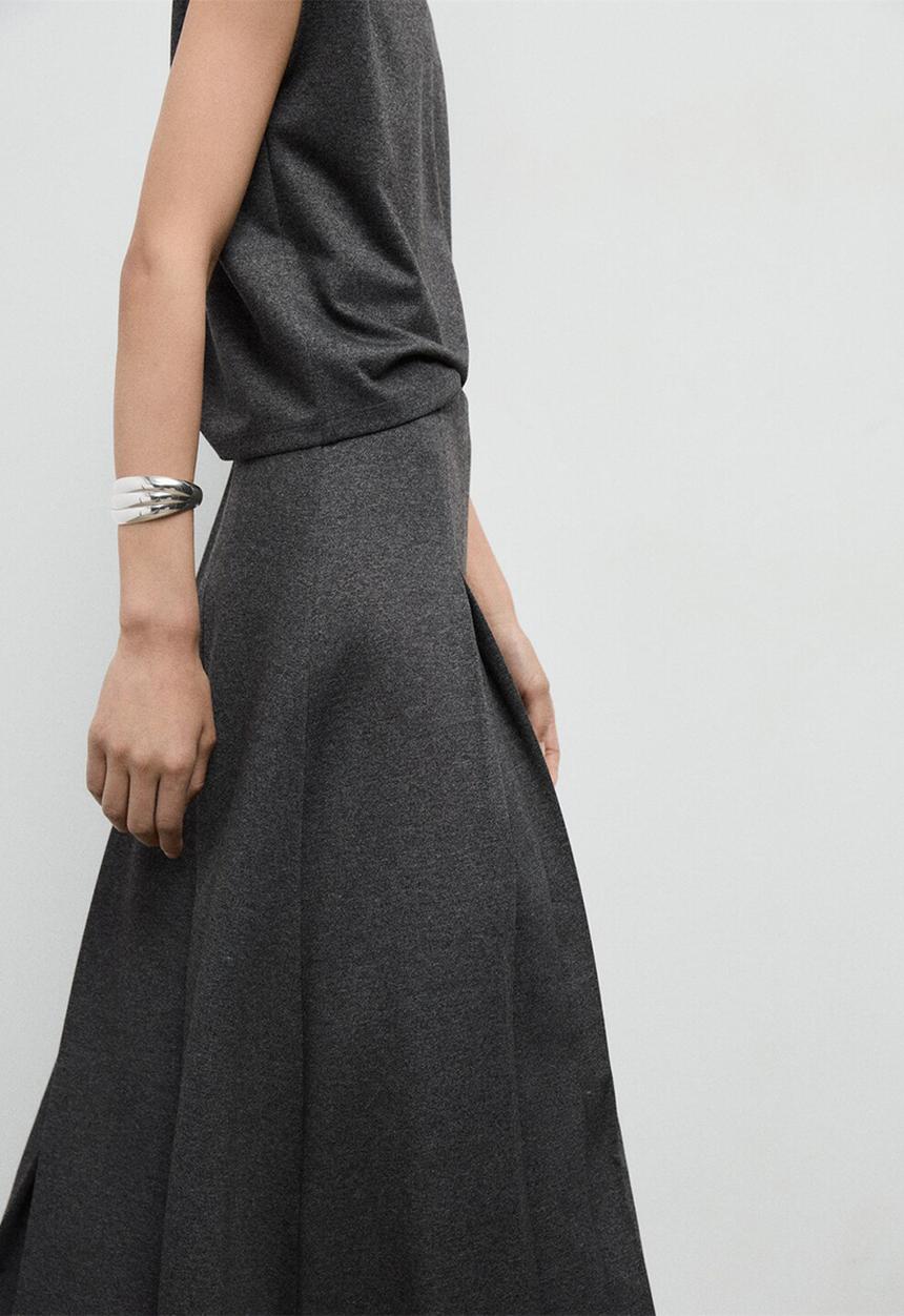 MANGO - Skirt clinto - grey