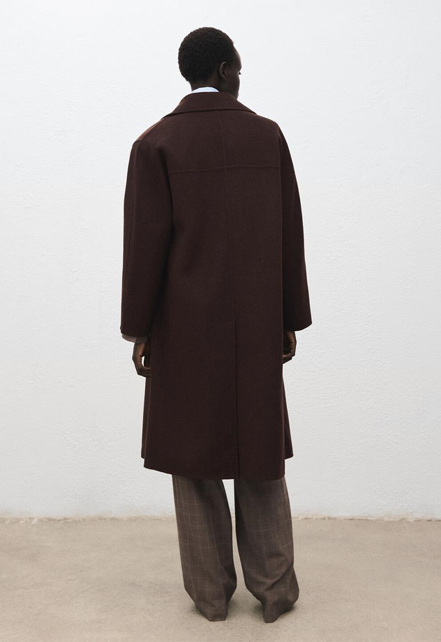 MANGO - Coat picarol -  dark brown