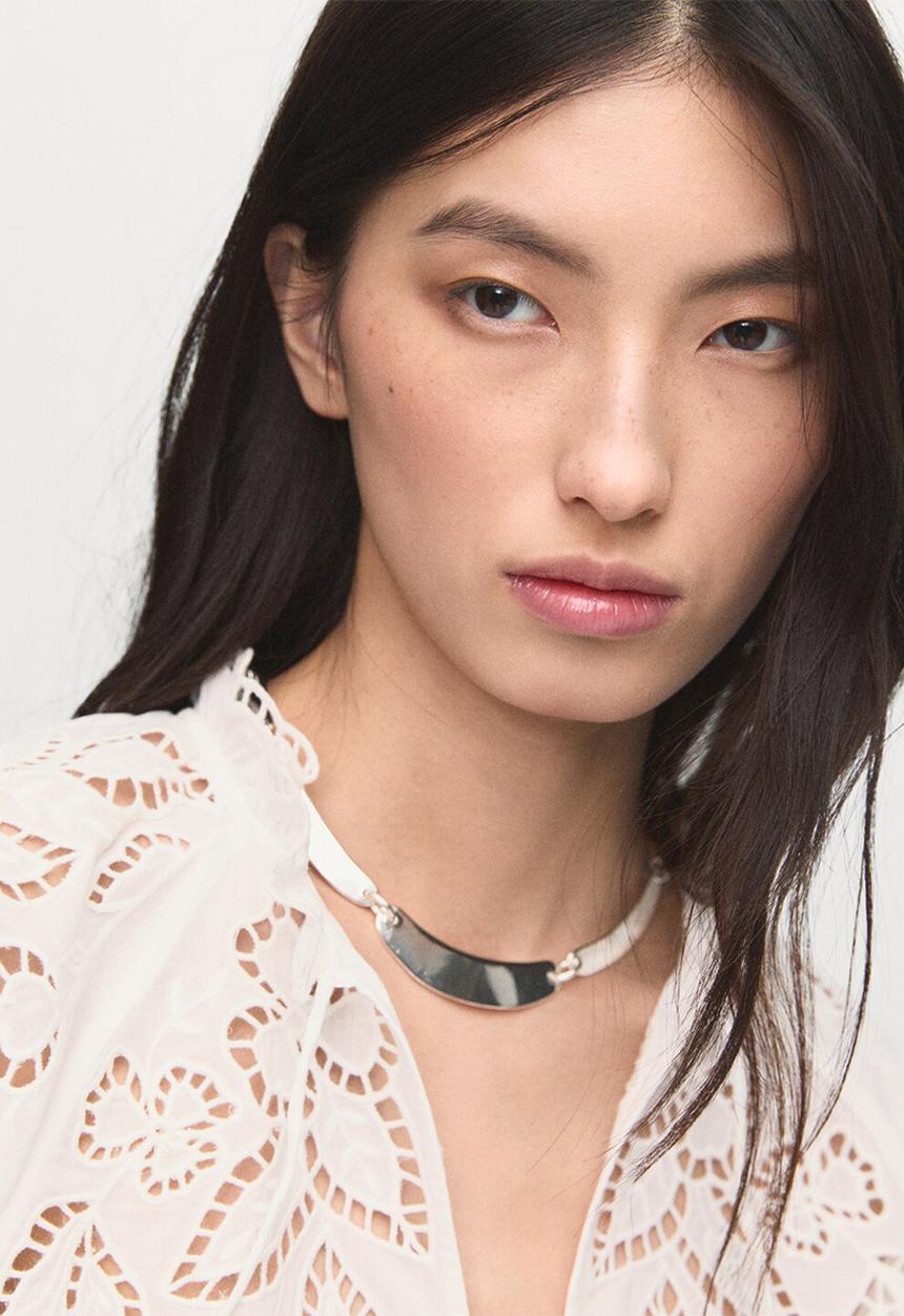 MANGO - Blouse milous -  light beige
